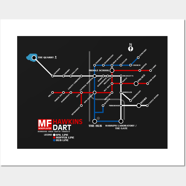 DART Demodog Area Rapid Transit Wall Art by crocktees